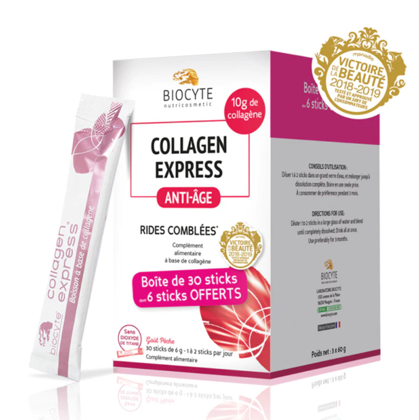 BIOCYTE COLLAGEN 貝茜 膠原蛋白粉 30 sticks 内包裝展示