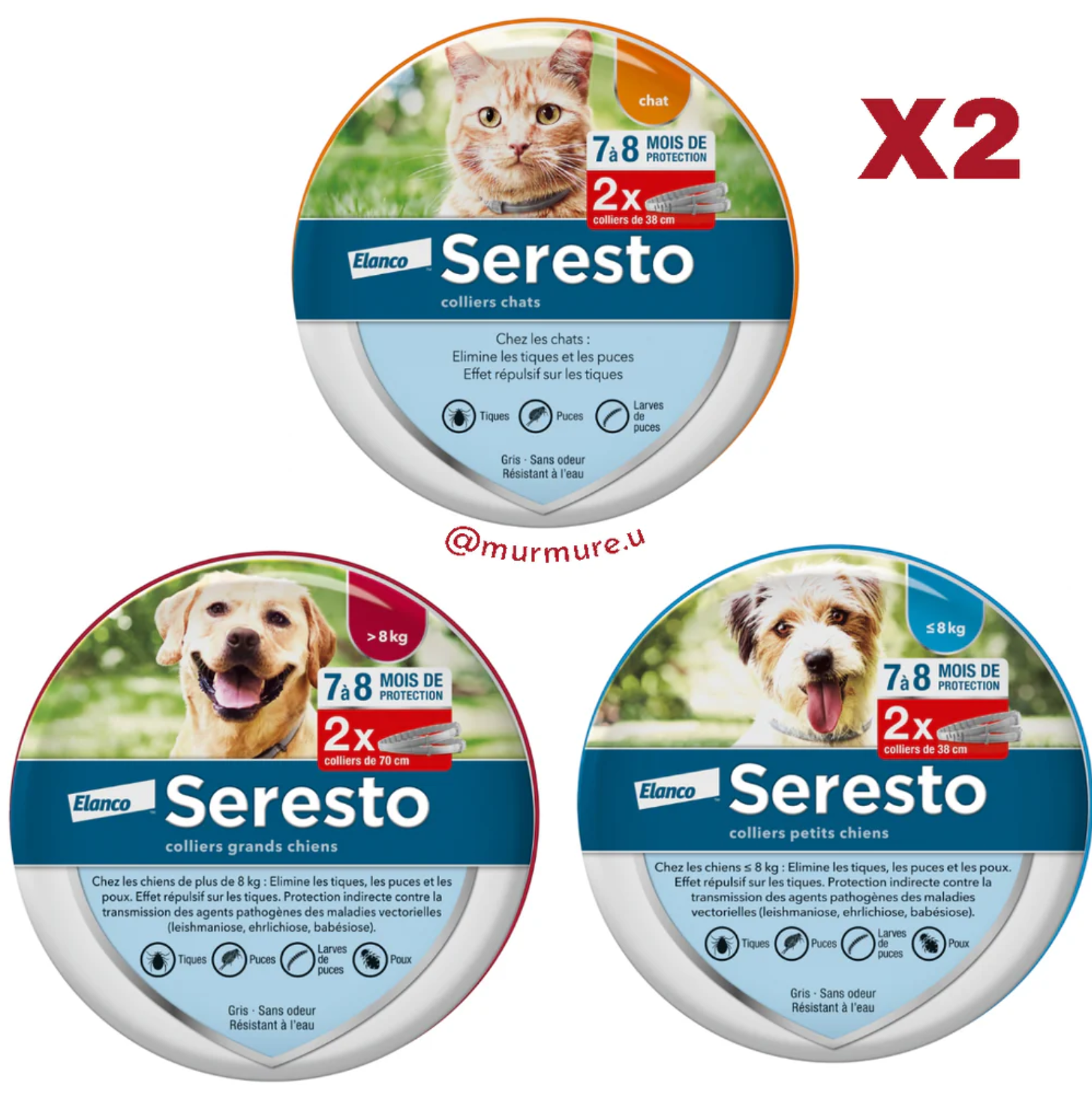 Bayer Seresto 拜耳貓狗用殺蚤除牛蜱頸圈 孖裝
