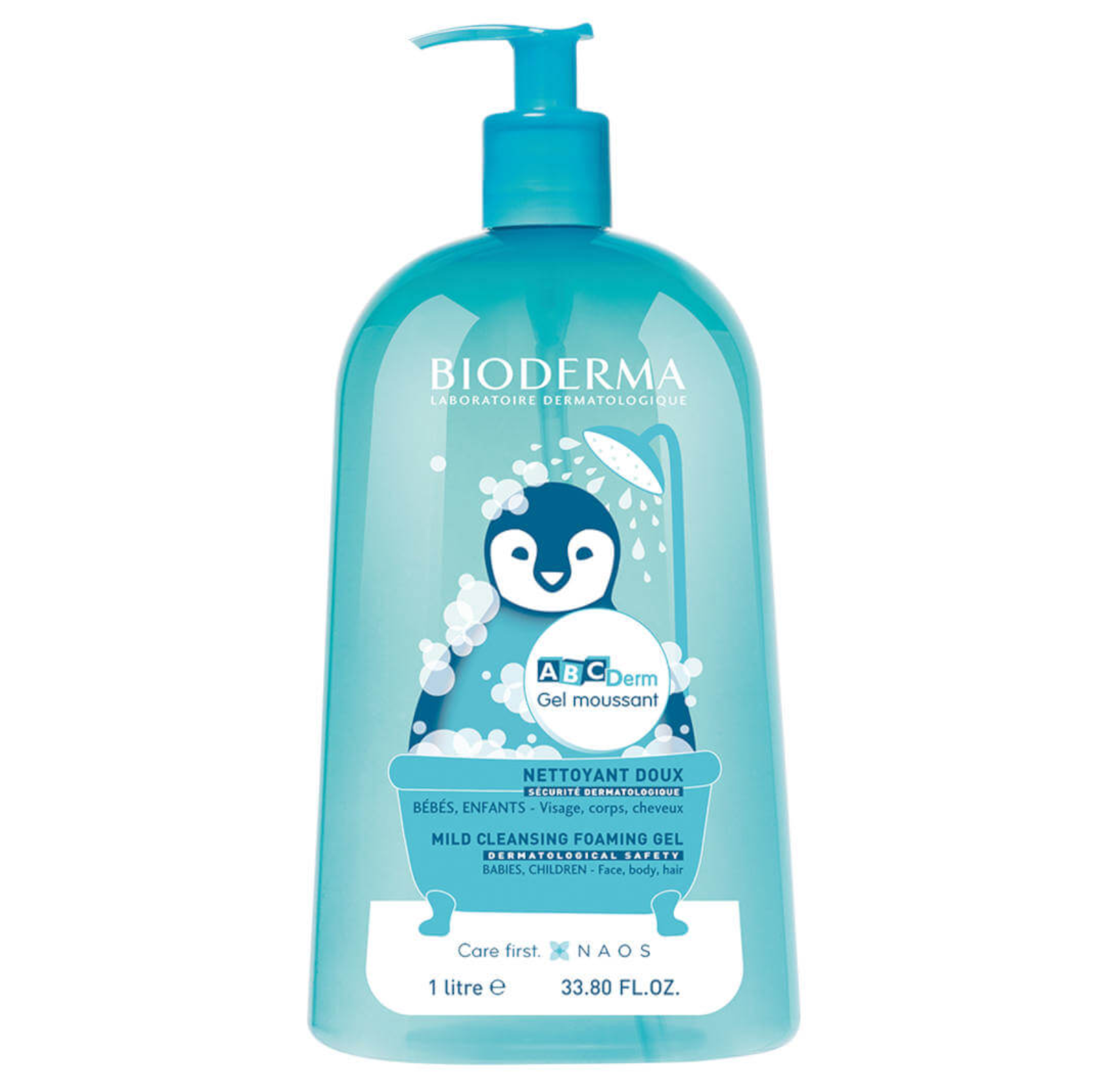 Bioderma ABCDerm 嬰兒和兒童沖涼洗頭泡沫凝膠 1L