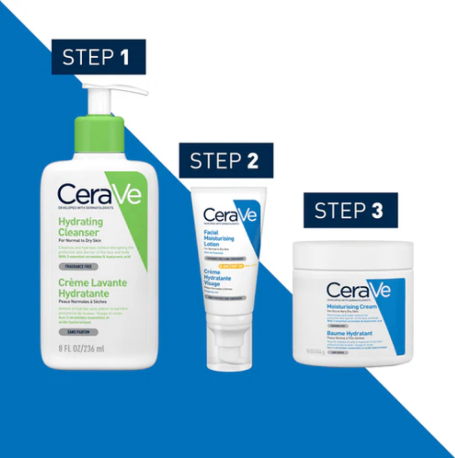CeraVe Creme Hydratante 長效保濕防曬面霜 SPF 30 52 ml 套裝圖