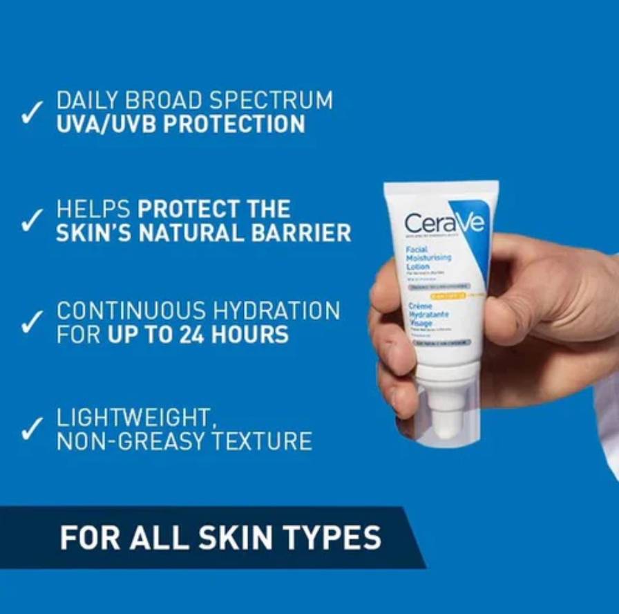 CeraVe Creme Hydratante 長效保濕防曬面霜 SPF 30 52 ml 介紹圖