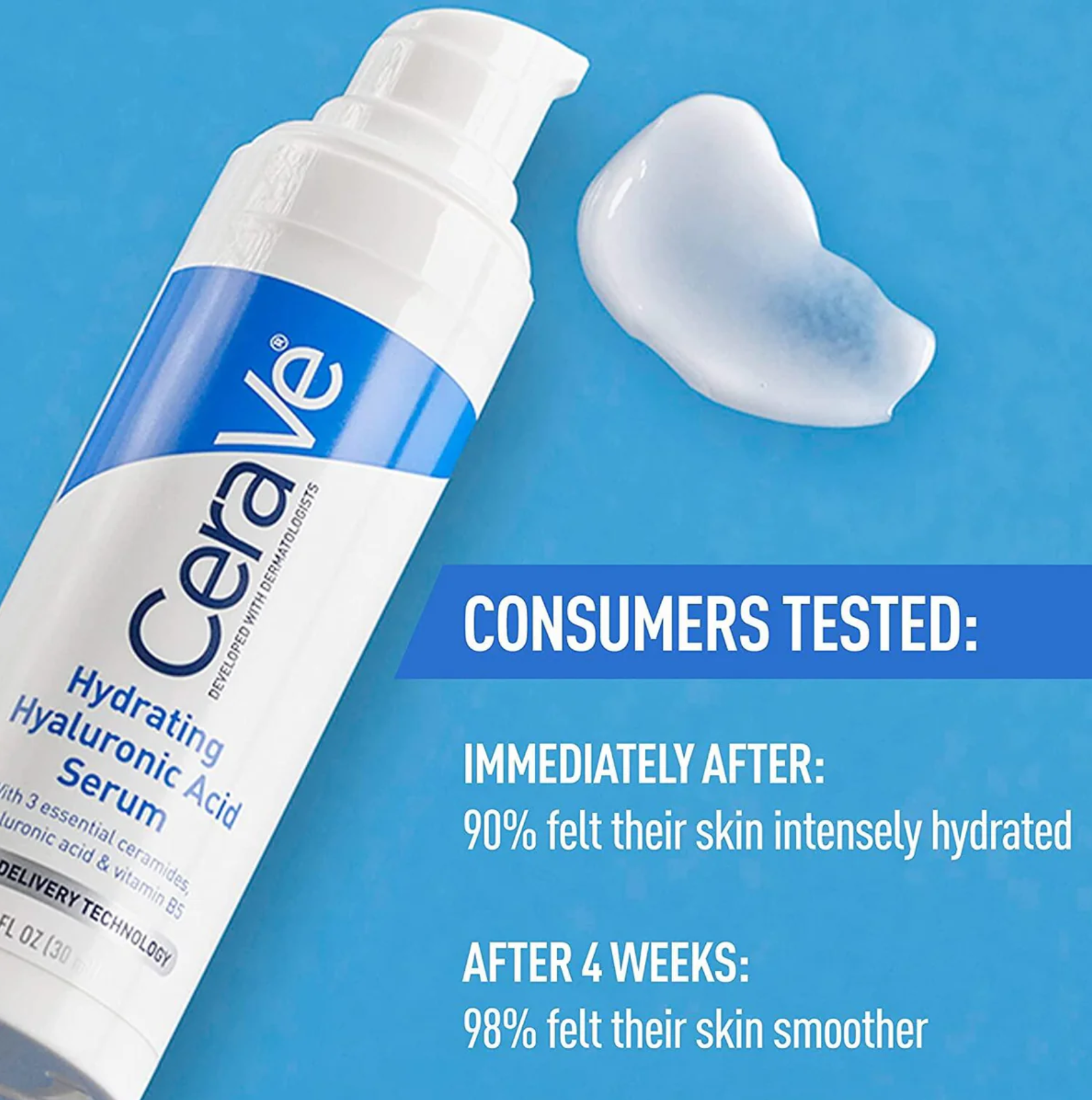 CeraVe Hydratant 透明質酸保濕精華液 30ml 質地圖