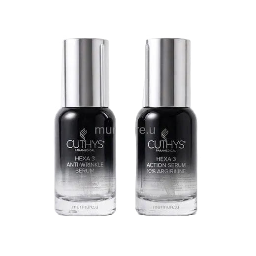 Cuthys HEXA 3 填充收緊套裝 Two Cuthys nail polish bottles on a white background