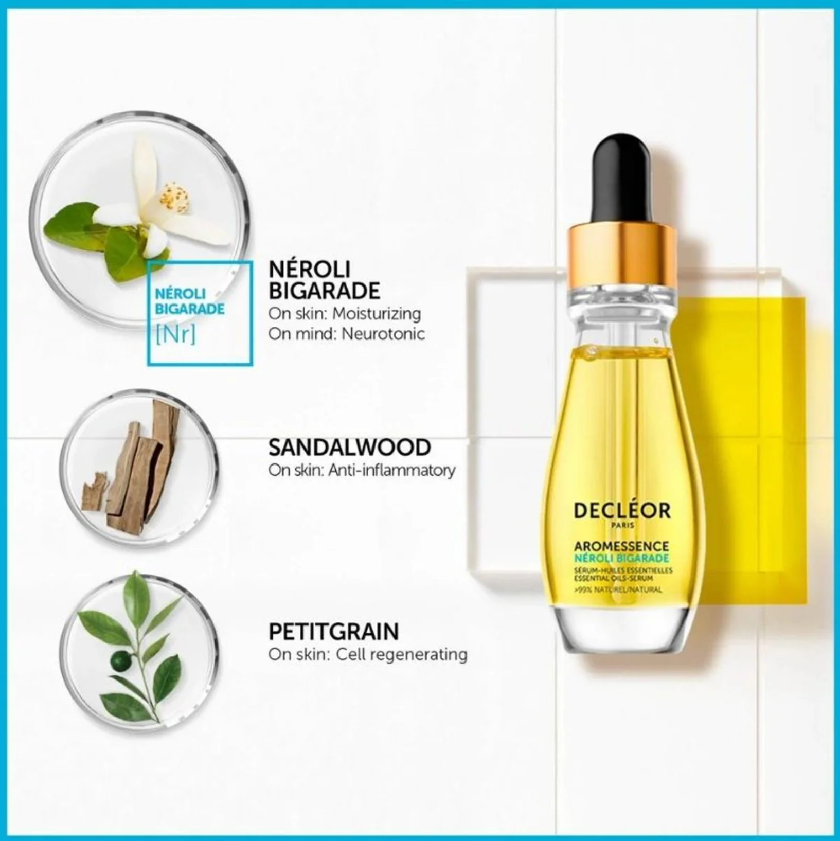 Decleor Aromessence Néroli Bigarade 橙花保濕精華油 15ml 成分圖
