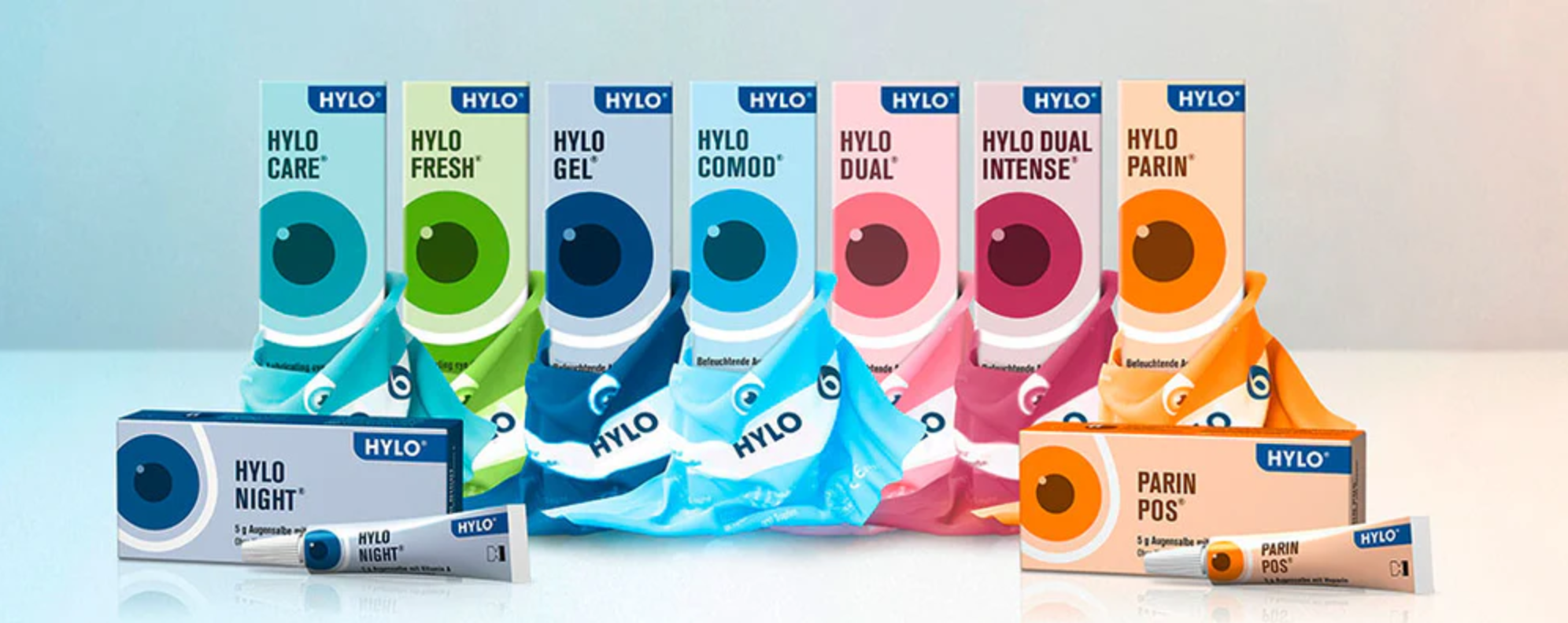 HYLO Dual Intense 長效保濕滋潤-抗炎及慢性乾眼 平行進口 新包裝全系列展示 圖