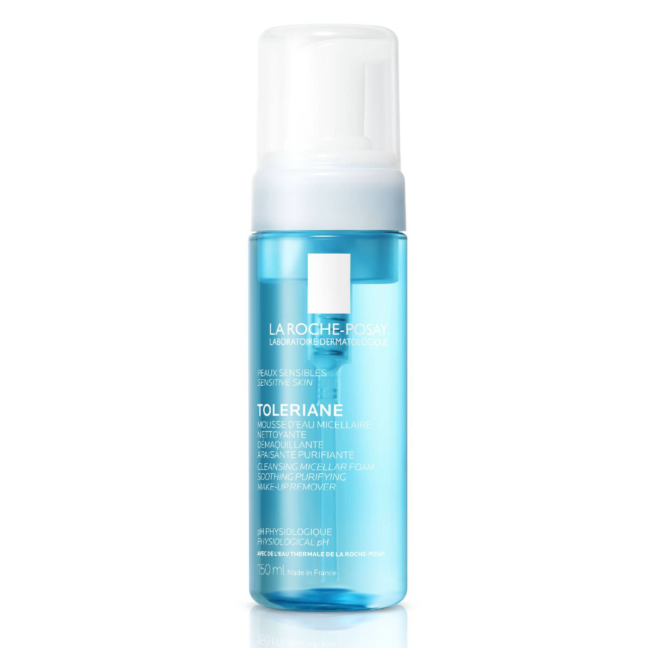La Roche Posay Toleriane 多效敏弱肌舒緩潔顏慕斯 150mlLa Roche-Posay Toleriane skincare product on a white background