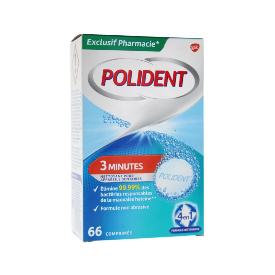 Polident 3分鐘 牙套/牙齒矯治器/假牙 清潔片 66片