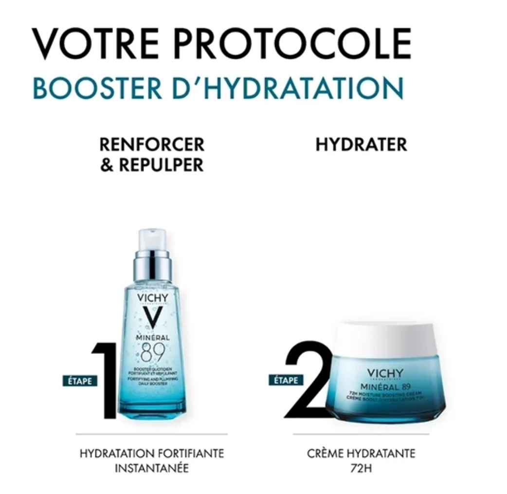 Vichy Minéral 89 72H 火山礦物能量精華 50ml + 火山礦物能量保濕霜 15ml
