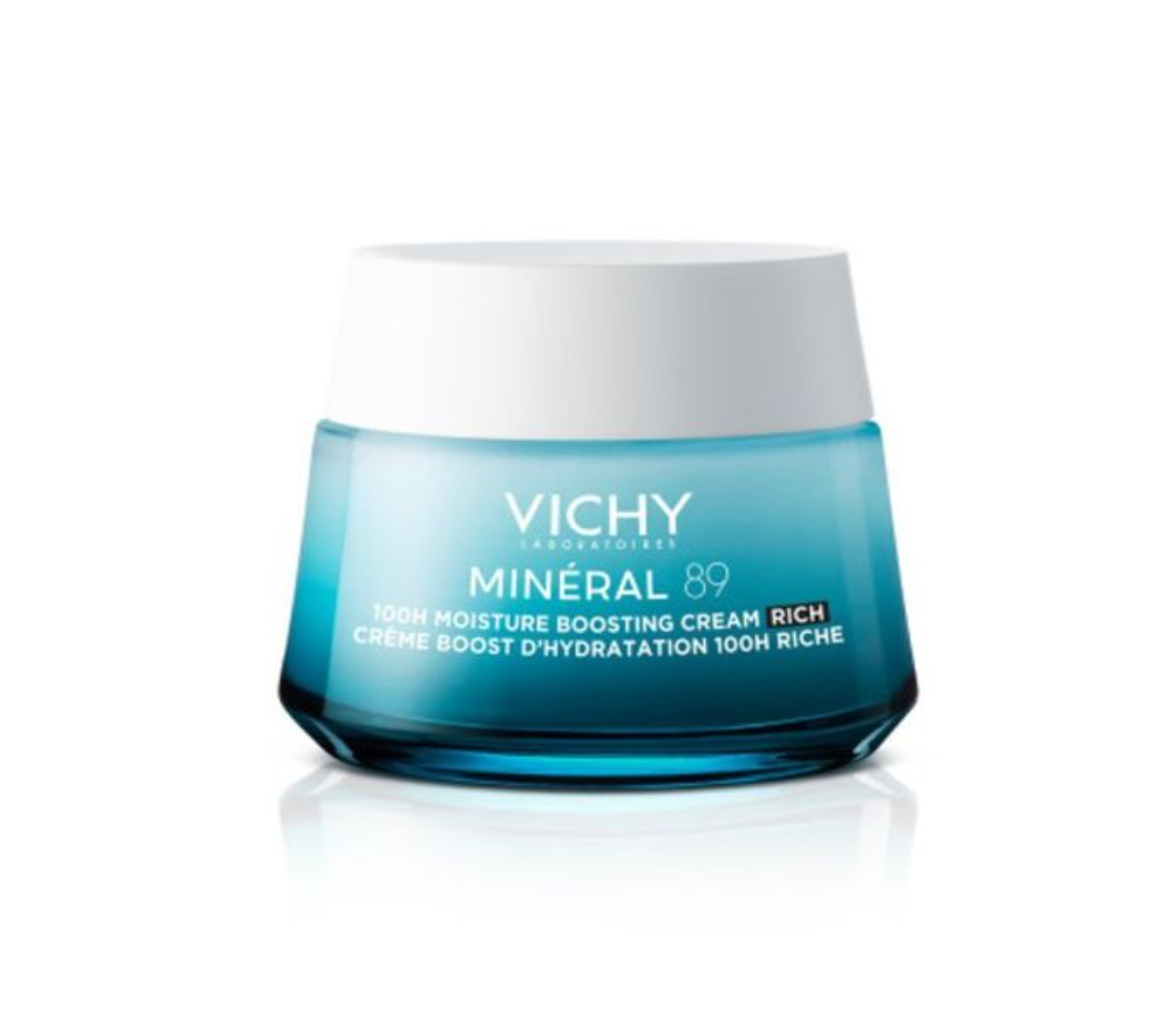 Vichy Mineral 89 cream jar on a white background