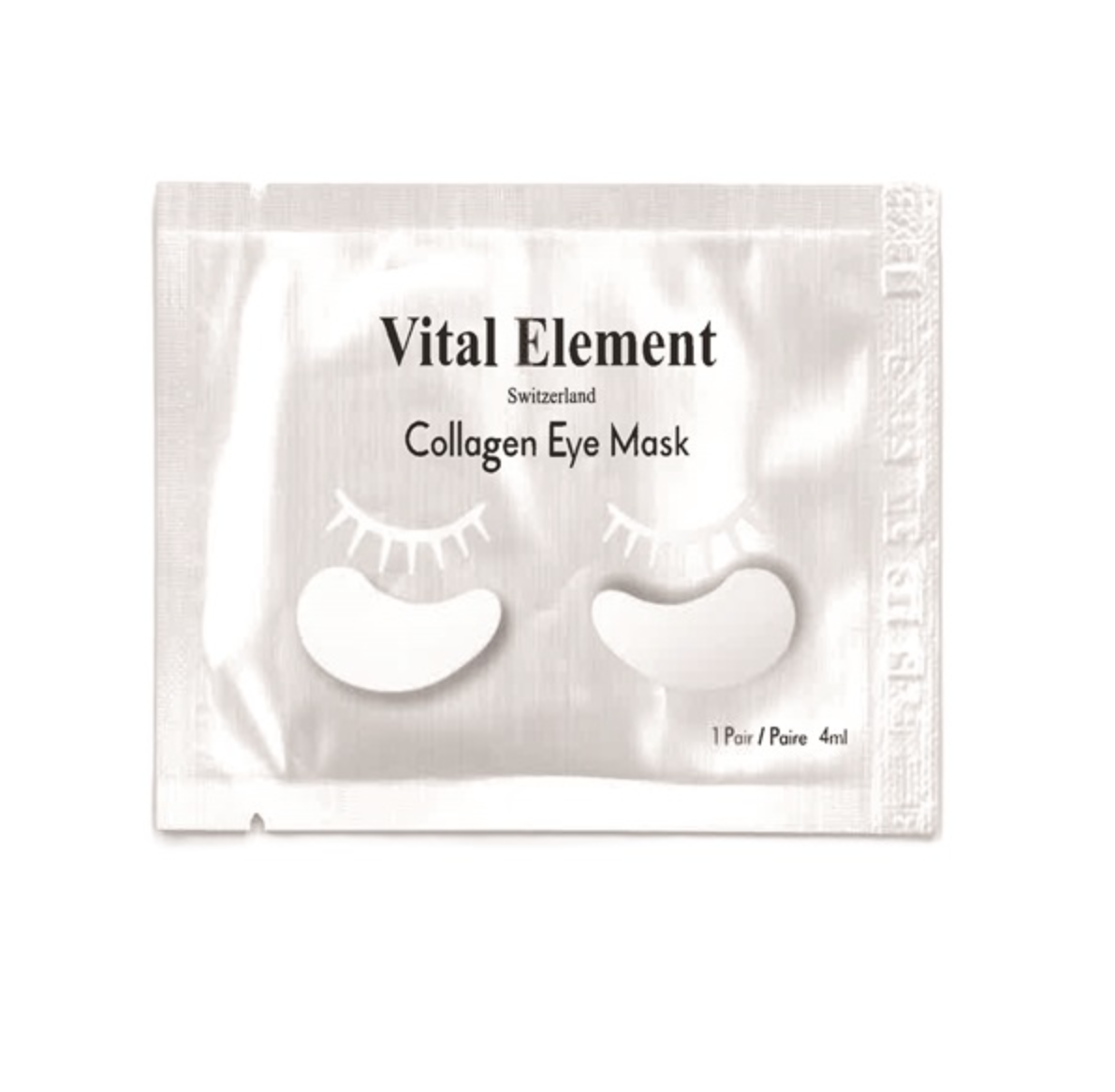 Vital Element collagen eye mask 膠原緊緻眼膜 10pairsVital Element Collagen Eye Mask packaging on a white background