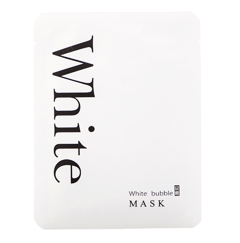 WHITE BUBBLE MASK 炭酸提亮泡沬面膜 5枚