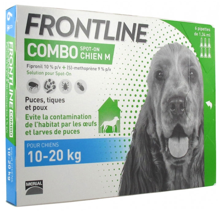 Frontline Combo 狗用殺蚤防牛蜱滴劑M(10-20 kg) 6支