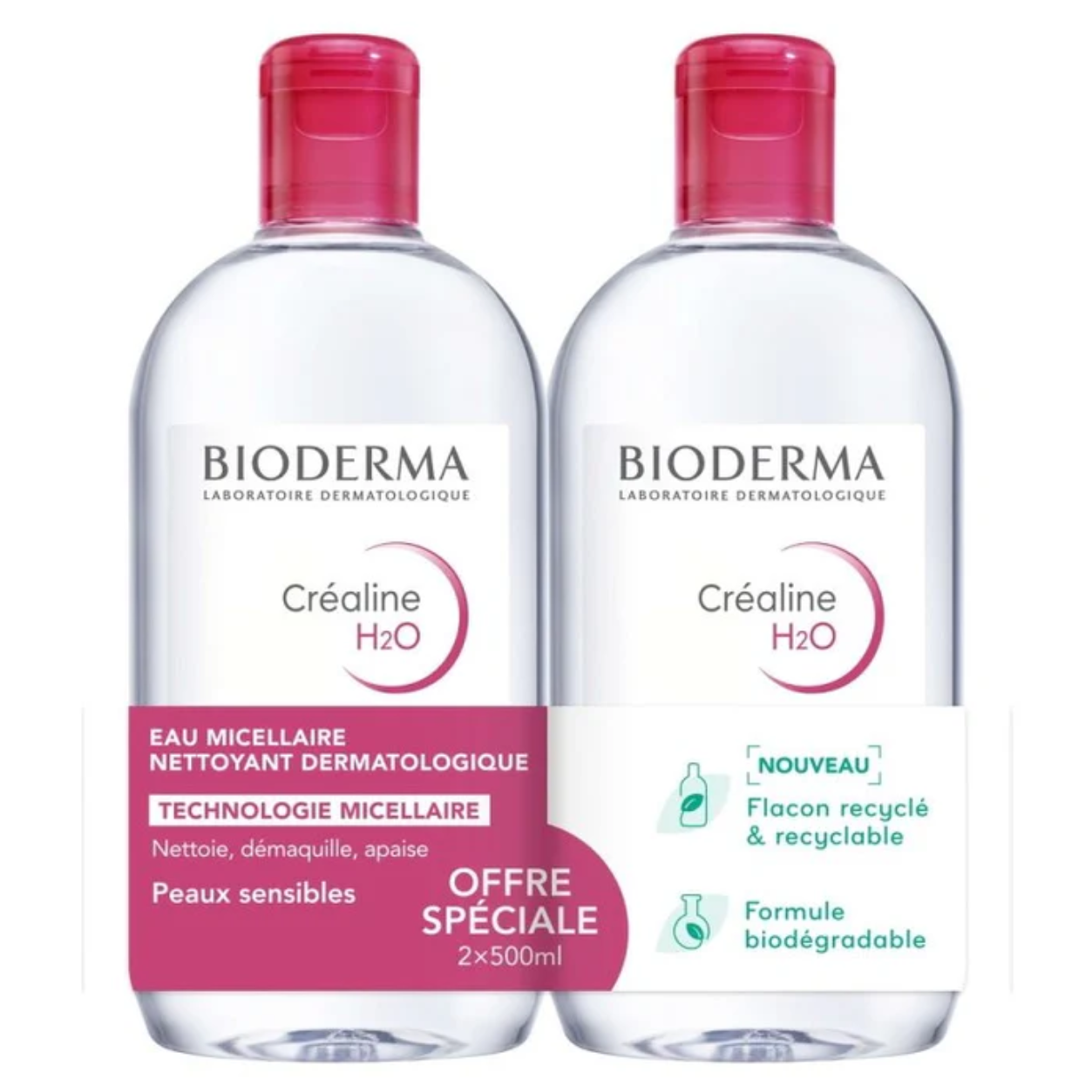 Bioderma Crealine H2O 深層卸妝潔膚水 孖裝