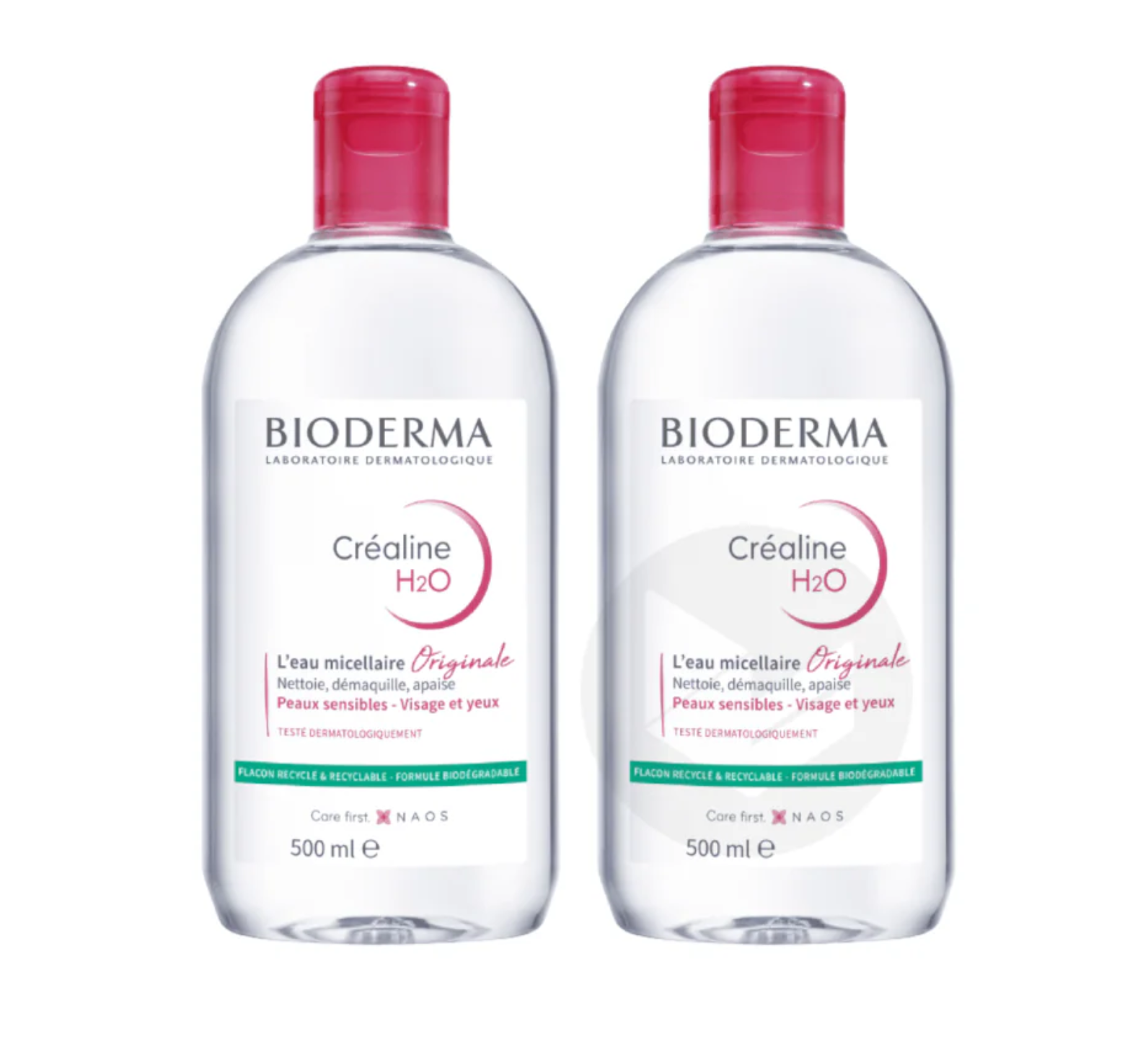 Bioderma Crealine H2O 深層卸妝潔膚水 500ml x 2