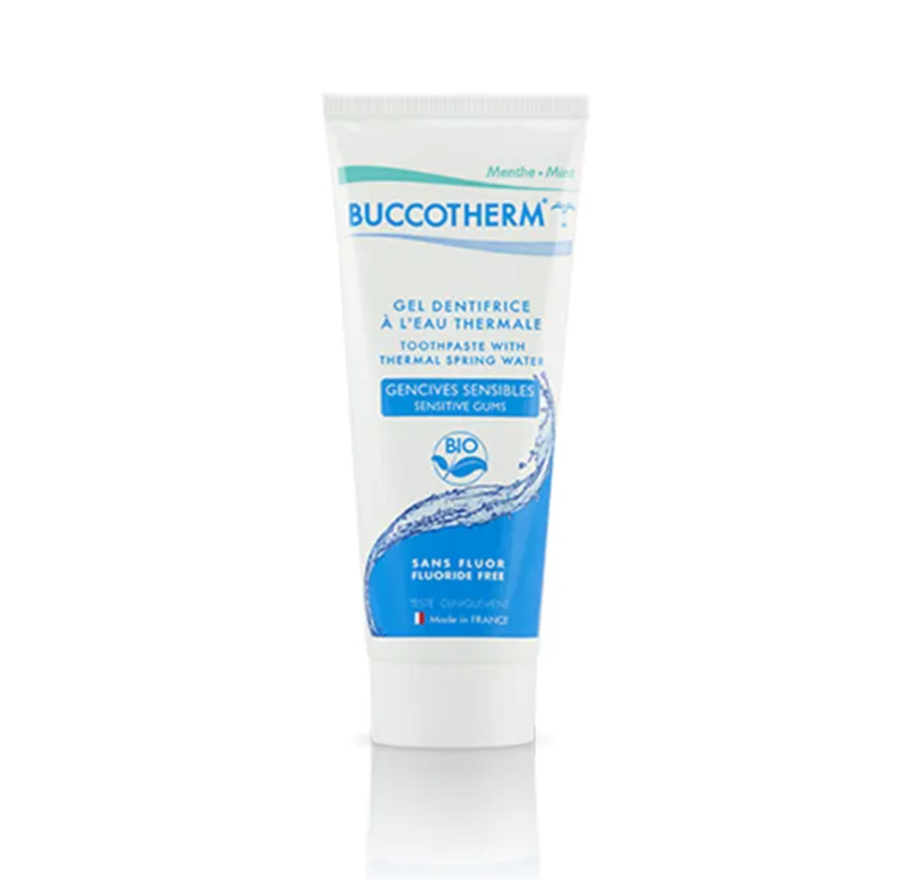 Buccotherm toothpaste tube on a white background Buccotherm 敏感牙齦專用牙膏 不含氟 75ml