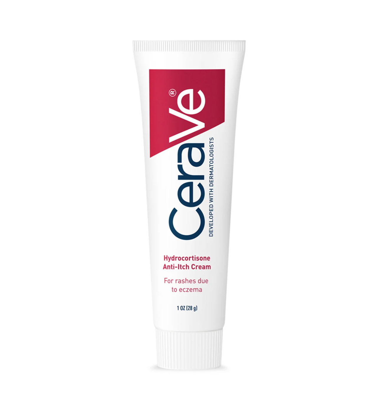 CeraVe anti itch cream 特效止癢乳霜 28gCeraVe anti-itch cream tube on a white background