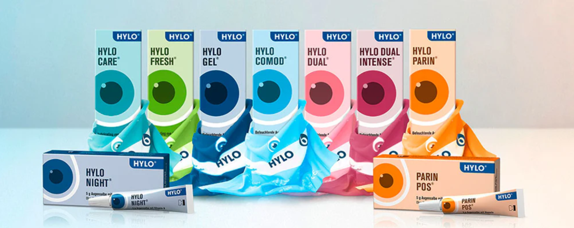 HYLO Dual  Protect 消炎抗敏潤眼液 平行進口 新包裝全系列展示 圖