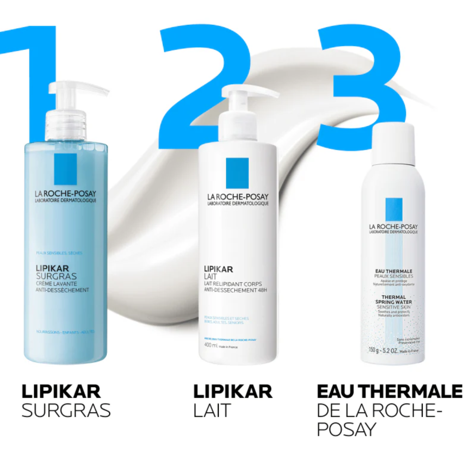 La Roche Posay Lipikar Lait 全效修護潤膚乳 48H 嬰兒小孩成人適用 套裝展示圖