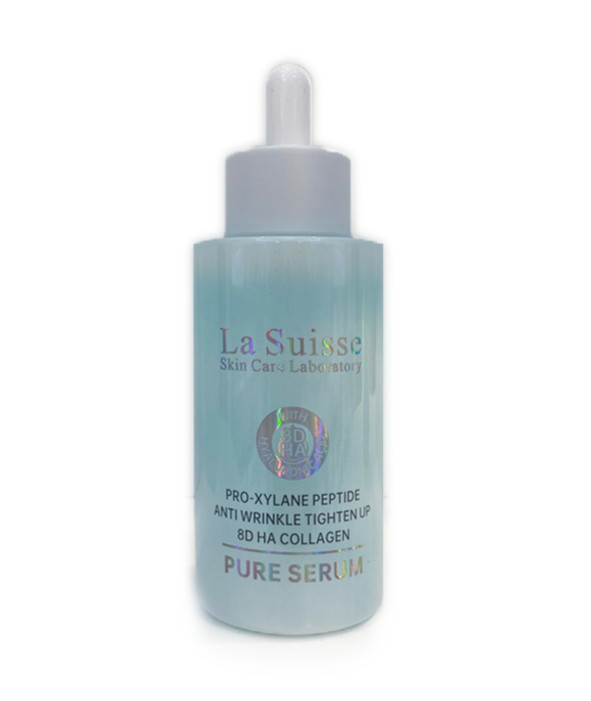La Suisse skincare serum bottle on a white background