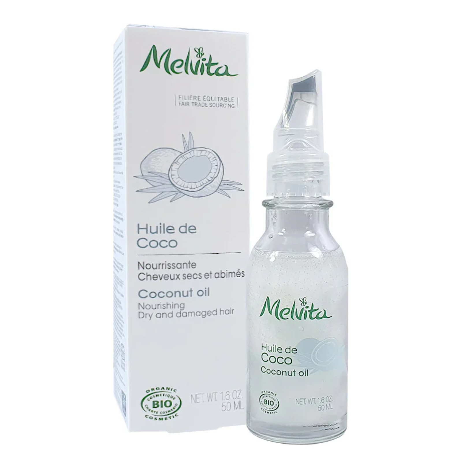 Melvita Organic Coconut Oil 50ml 有機椰子油 [法國版本] 乾燥髮質救星 修復髮絲