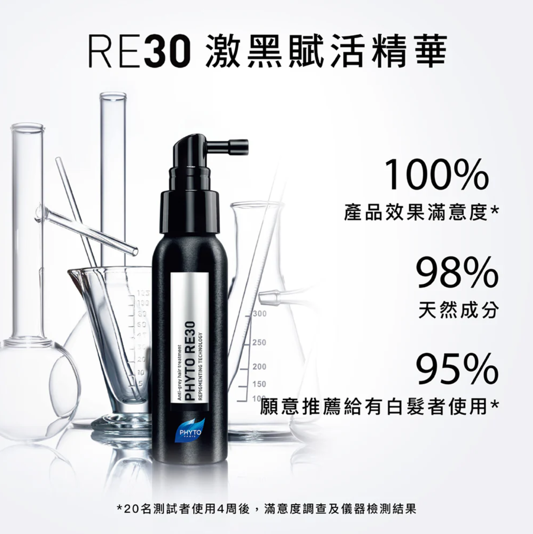 PHYTO RE30 激活黑髮精華 回復髮色技術 50ml (無盒)