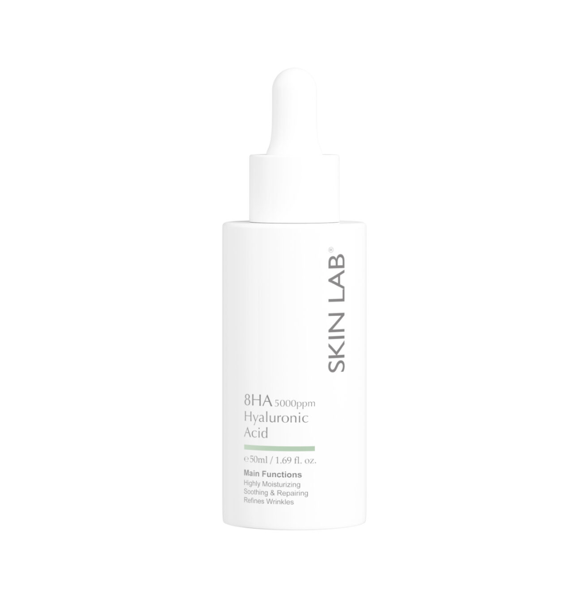 Skincare bottle labeled 'SKIN LAB' on a white background Skin Lab 8HA 雙重美白孖針透明質酸精華液 50ml