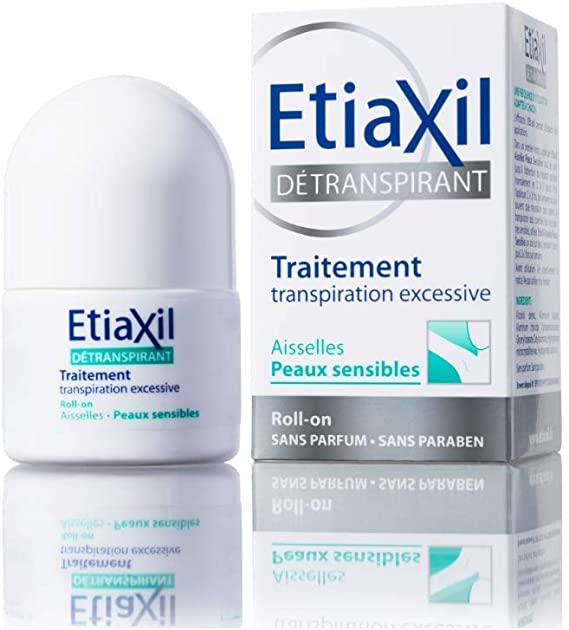 Etiaxil 腋下走珠止汗劑（敏感肌膚適用）可有效調節汗水夜用
